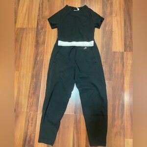 adidas Black Women’s Jumpsuit with White Waistband
